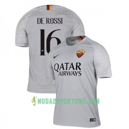 Koszulka AS Roma De Rossi 16 Wyjazdowe Stroje Piłkarskie 2018-2019 Krótki Rękaw